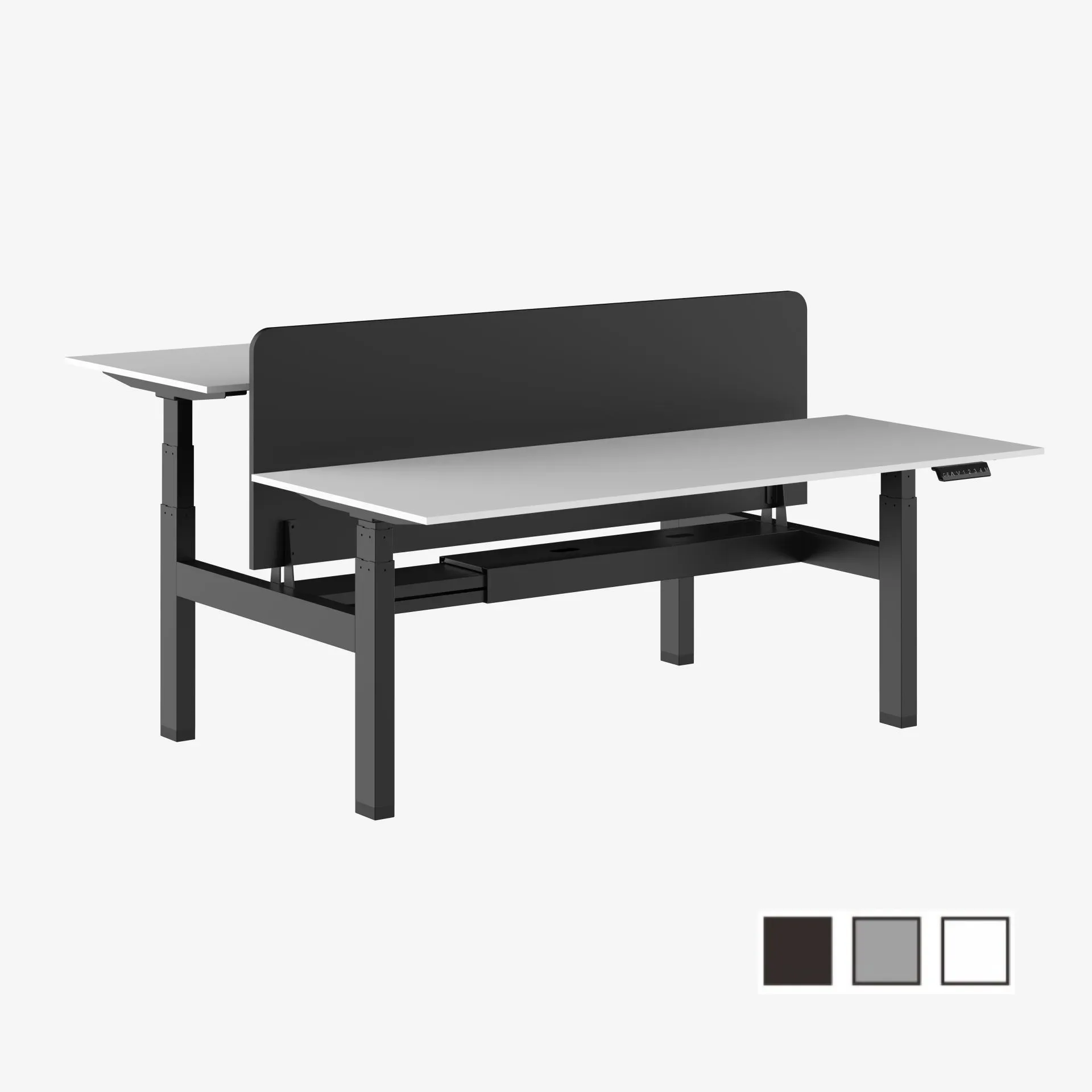 UPGRADE BENCH: two height-adjustable workplaces